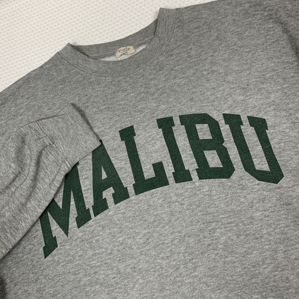 Brandy Melville John Galt Malibu Sweatshirt Crewneck Heather Grey Oversized OS